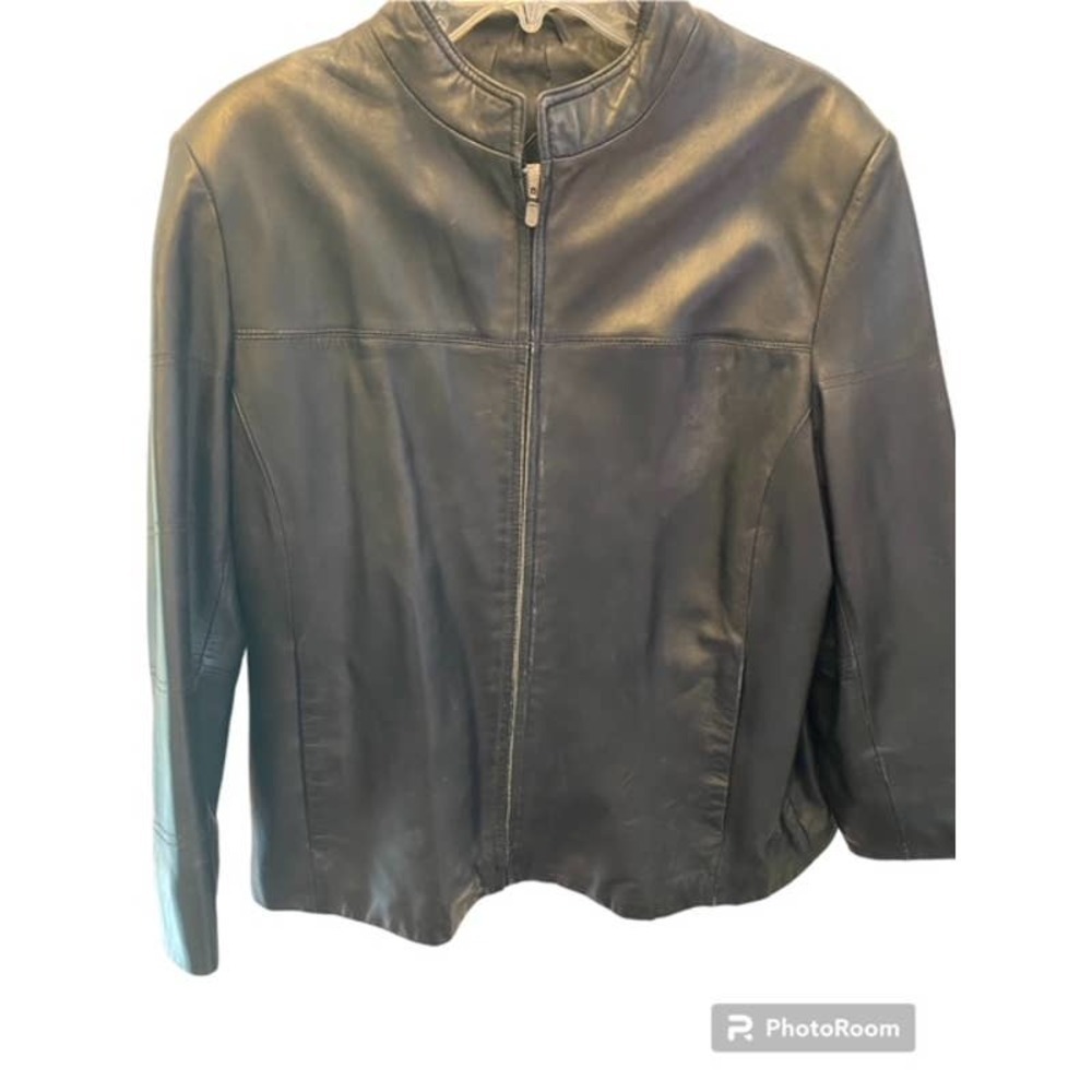 Parisian Works Outerwear Leather‎ Jacket Sz XL Black
